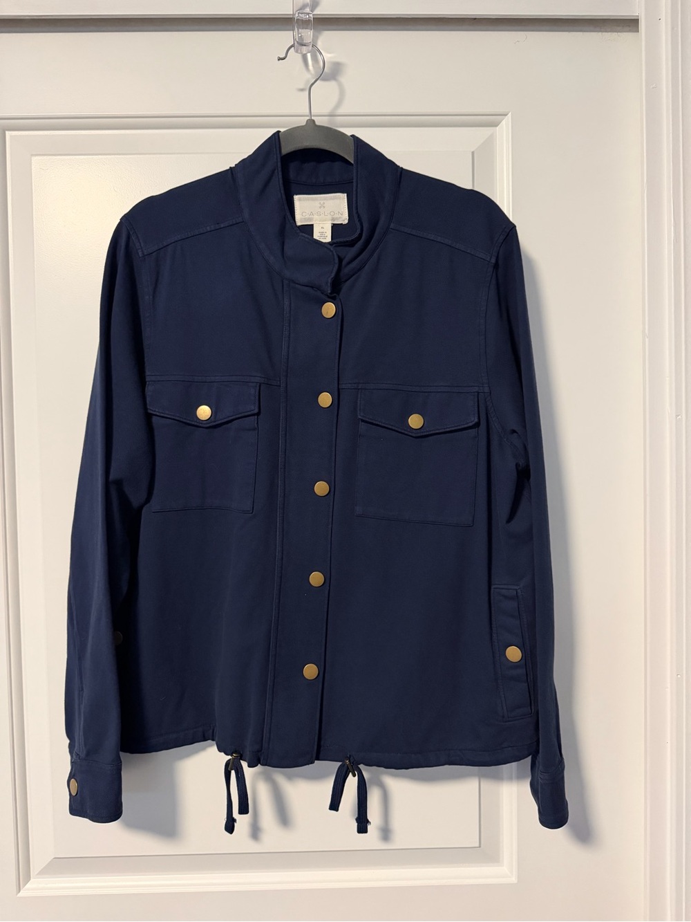 Caslon: Women’s Navy Military-Style Jacket XL
